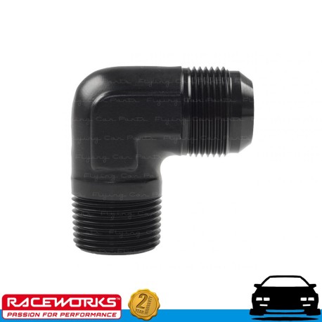 RACEWORKS AN12 12AN Male Flare to NPT 3/4" 90deg Fuel Oil E85 Diesel