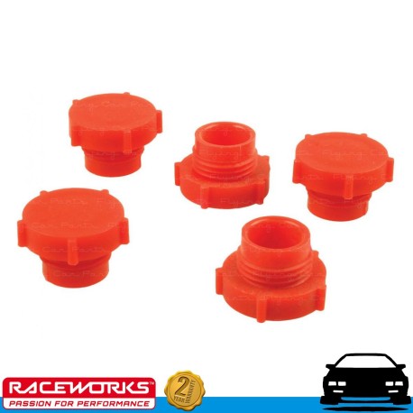 RACEWORKS AN8 8AN Plastic Plug 5 Pack Fuel Oil E85 Diesel