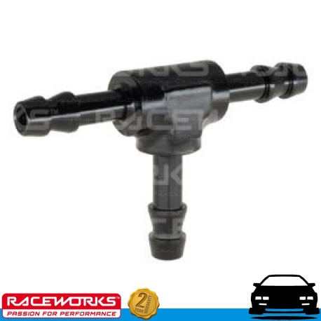 RACEWORKS 4mm Aluminium Barb Tee Fuel Oil E85 Diesel