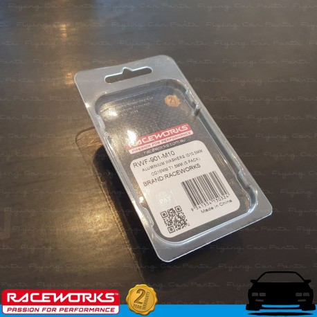 RACEWORKS Aluminium Washers Id10.5mm Od16mm T1.5mm (5 Pack Fuel Oil E85 Diesel