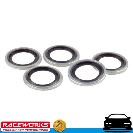 RACEWORKS Dowty Seal Bonded Washer ID 14mm 5 Pack