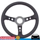 RACEWORKS MVP Black 350mm Leather Steering Wheel Dished w/ Red Stitching