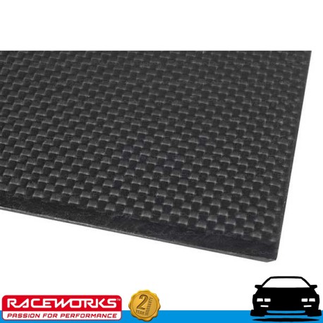 RACEWORKS Carbon Fibre Sheet Board Panel Plate 500mm x 400mm x 3mm