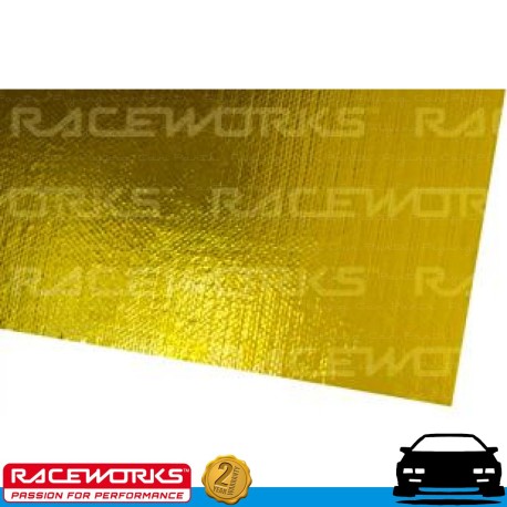 RACEWORKS Gold Heat Shield Sheet Self Adhesive 508x508mm