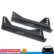 RACEWORKS 125mm Black Carbon Steel Racing Seat Mounts Pair FIA Approved