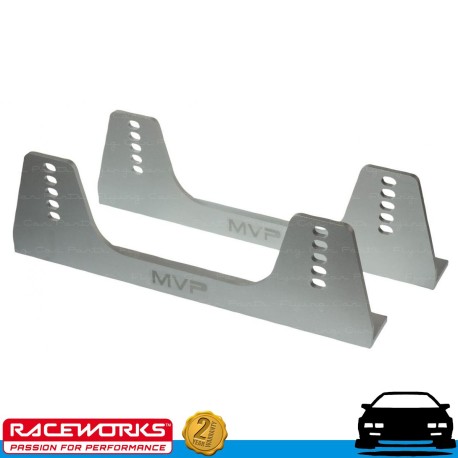 RACEWORKS 125mm Alloy Racing Seat Mounts Pair Fuel Oil E85 Diesel