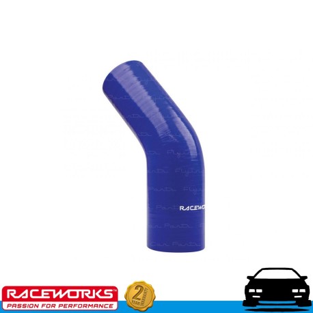 RACEWORKS Silicone Intercooler Air Hose 45deg Reducer 2.75" 3" (70-76mm) Blue