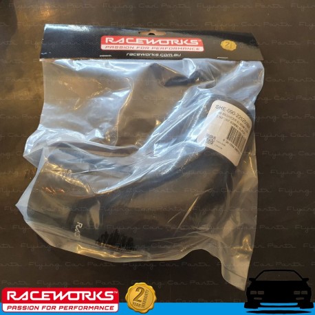 RACEWORKS Silicone Intercooler Air Hose 90deg Reducer 2.25" 2.5" (57-63mm) Black