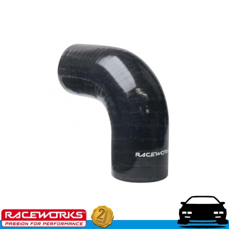 RACEWORKS Silicone Intercooler Air Hose 90deg 2.5" (63mm) Black