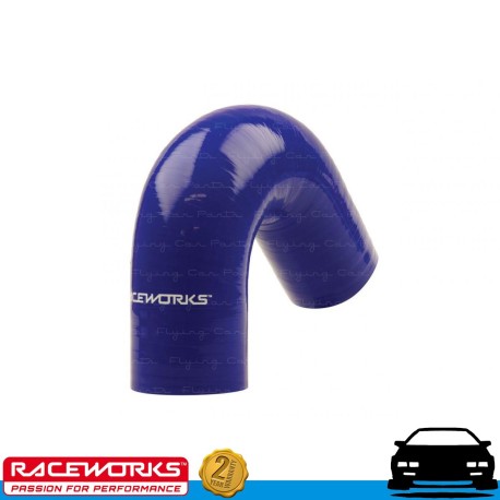 RACEWORKS Silicone Intercooler Air Hose 135deg 3" (76mm) Blue