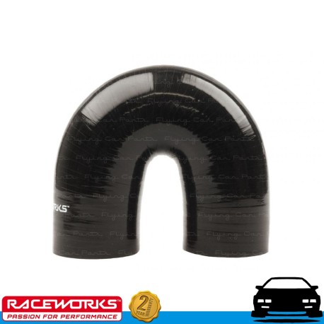 RACEWORKS Silicone Intercooler Air Hose 180deg 2.5" (63mm) Black