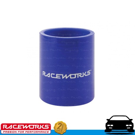 RACEWORKS Straight Silicone Intercooler Joiner Hose 0.5" (13mm) x 60mm Blue