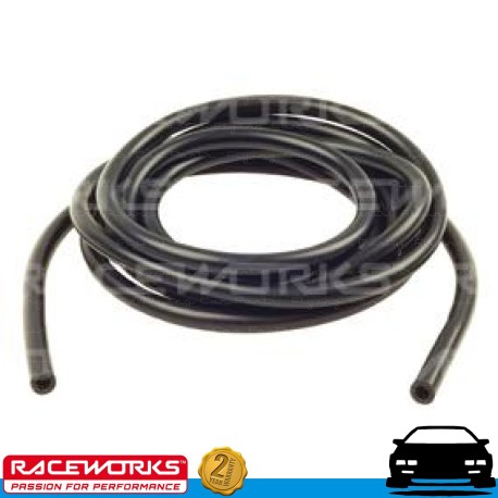 RACEWORKS Silicone Vacuum Hose 5mm x 3 Metre Black