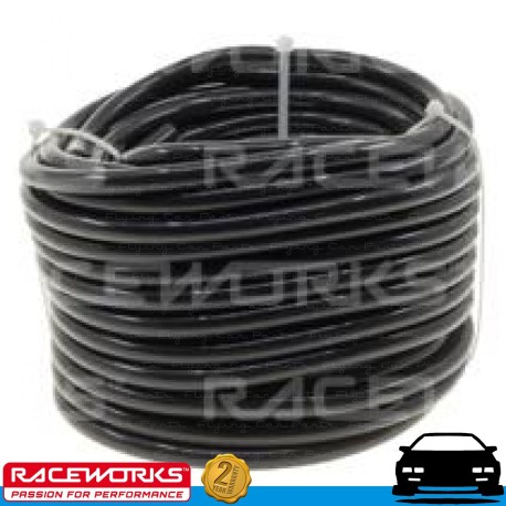 RACEWORKS Silicone Vacuum Hose 6mm x 15 Metre Black