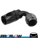 PROFLOW 100 Series 120 Degree Hose End Fitting Black -4AN (AN4)