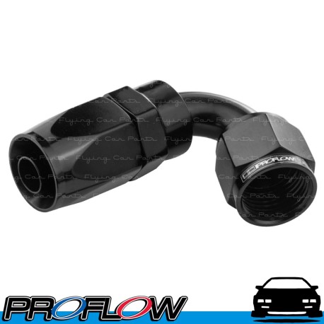 PROFLOW 100 Series 120 Degree Hose End Fitting Black -4AN (AN4)