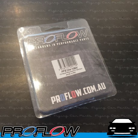 PROFLOW 100 Series 120 Degree Hose End Fitting Black  AN -10 (AN10)