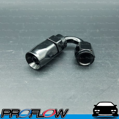 PROFLOW 100 Series 150 Degree Hose End Fitting Black  AN -4 (AN4)