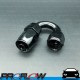 PROFLOW 100 Series 180 Degree Hose End Fitting Black  AN -8 (AN8)