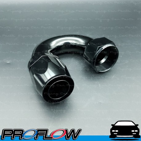 PROFLOW 100 Series 180 Degree Hose End Fitting Black  AN -20 (AN20)