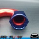 PROFLOW 100 Series 180 Degree Hose End Fitting Blue/Red  AN -20 (AN20)