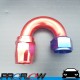 PROFLOW 100 Series 180 Degree Hose End Fitting Blue/Red  AN -20 (AN20)