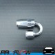 PROFLOW 100 Series 180 Degree Hose End Fitting Polished  AN -4 (AN4)