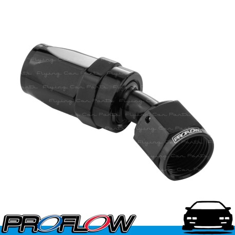 PROFLOW 100 Series 30 Degree Hose End Fitting Black  AN -4 (AN4)