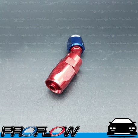 PROFLOW 100 Series 30 Degree Hose End Fitting Blue/Red  AN -6 (AN6)