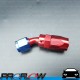 PROFLOW 100 Series 30 Degree Hose End Fitting Blue/Red  AN -6 (AN6)