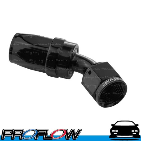 PROFLOW 100 Series 45 Degree Hose End Fitting Black  AN -16 (AN16)