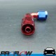 PROFLOW 100 Series 90 Degree Hose End Fitting Blue/Red  AN -6 (AN6)