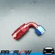 PROFLOW 100 Series 90 Degree Hose End Fitting Blue/Red  AN -6 (AN6)