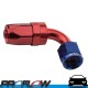 PROFLOW 100 Series 90 Degree Hose End Fitting Blue/Red  AN -8 (AN8)