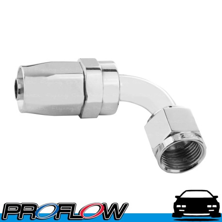 PROFLOW 100 Series 90 Degree Hose End Fitting Polished  AN -10 (AN10)