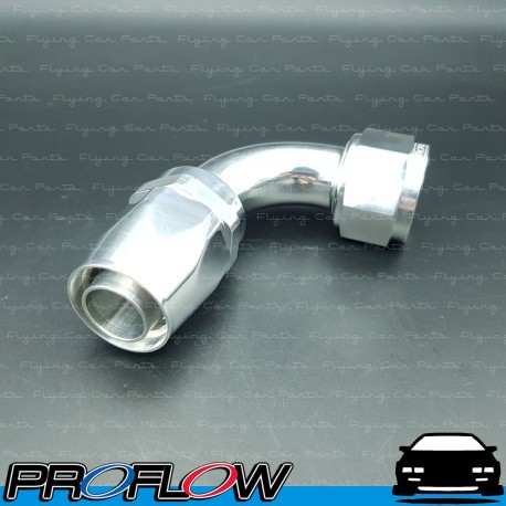 PROFLOW 100 Series 90 Degree Hose End Fitting Polished  AN -16 (AN16)