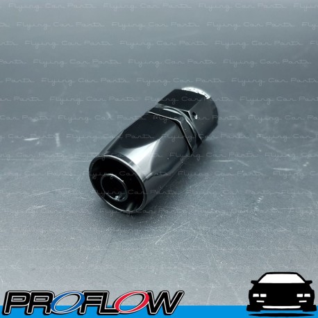 PROFLOW 100 Series Straight Hose End Fitting Black  AN -8 (AN8)