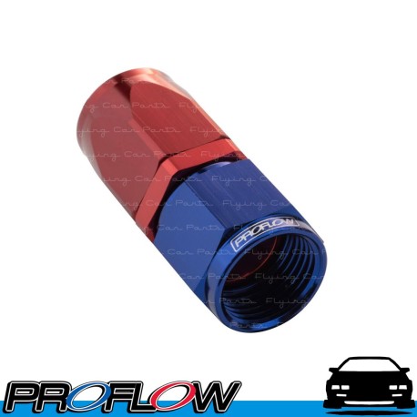 PROFLOW 100 Series Straight Hose End Fitting Blue/Red  AN -4 (AN4)