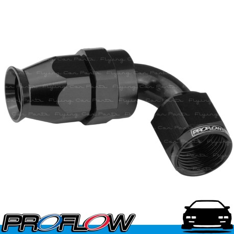 PROFLOW 200 Series 120 Degree Hose End Fitting Black For PTFE  AN -4 (AN4)