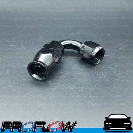 PROFLOW 200 Series 120 Degree Hose End Fitting Black For PTFE  AN -6 (AN6)