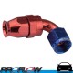 PROFLOW 200 Series 120 Degree Hose End Fitting Blue/Red For PTFE AN -4 (AN4)