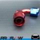 PROFLOW 200 Series 120 Degree Hose End Fitting Blue/Red For PTFE AN -10 (AN10)