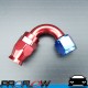 PROFLOW 200 Series 120 Degree Hose End Fitting Blue/Red For PTFE AN -10 (AN10)