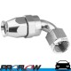 PROFLOW 200 Series 120 Degree Hose End Fitting Polished For PTFE  AN -4 (AN4)