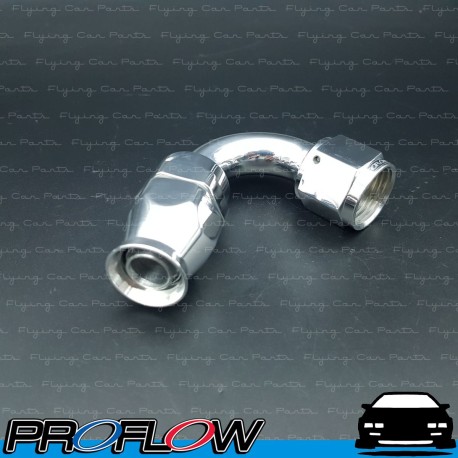 PROFLOW 200 Series 120 Degree Hose End Fitting Polished For PTFE  AN -10 (AN10)