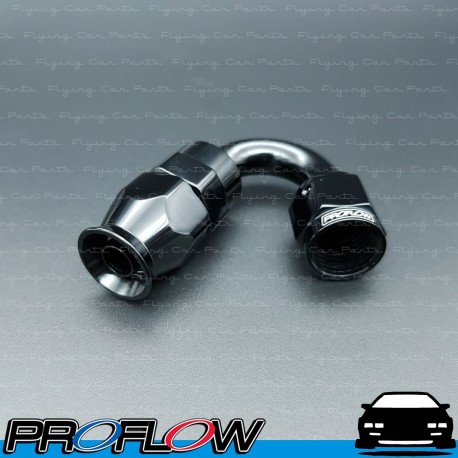 PROFLOW 200 Series 150 Degree Hose End Fitting Black For PTFE  AN -6 (AN6)