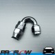 PROFLOW 200 Series 150 Degree Hose End Fitting Black For PTFE  AN -6 (AN6)