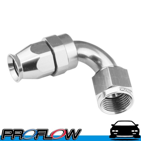 PROFLOW 200 Series 150 Degree Hose End Fitting Polished For PTFE  AN -8 (AN8)