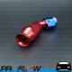 PROFLOW 200 Series 45 Degree Hose End Fitting Blue/Red For PTFE AN -6 (AN6)