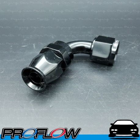 PROFLOW 200 Series 90 Degree Hose End Fitting Black For PTFE  AN -8 (AN8)